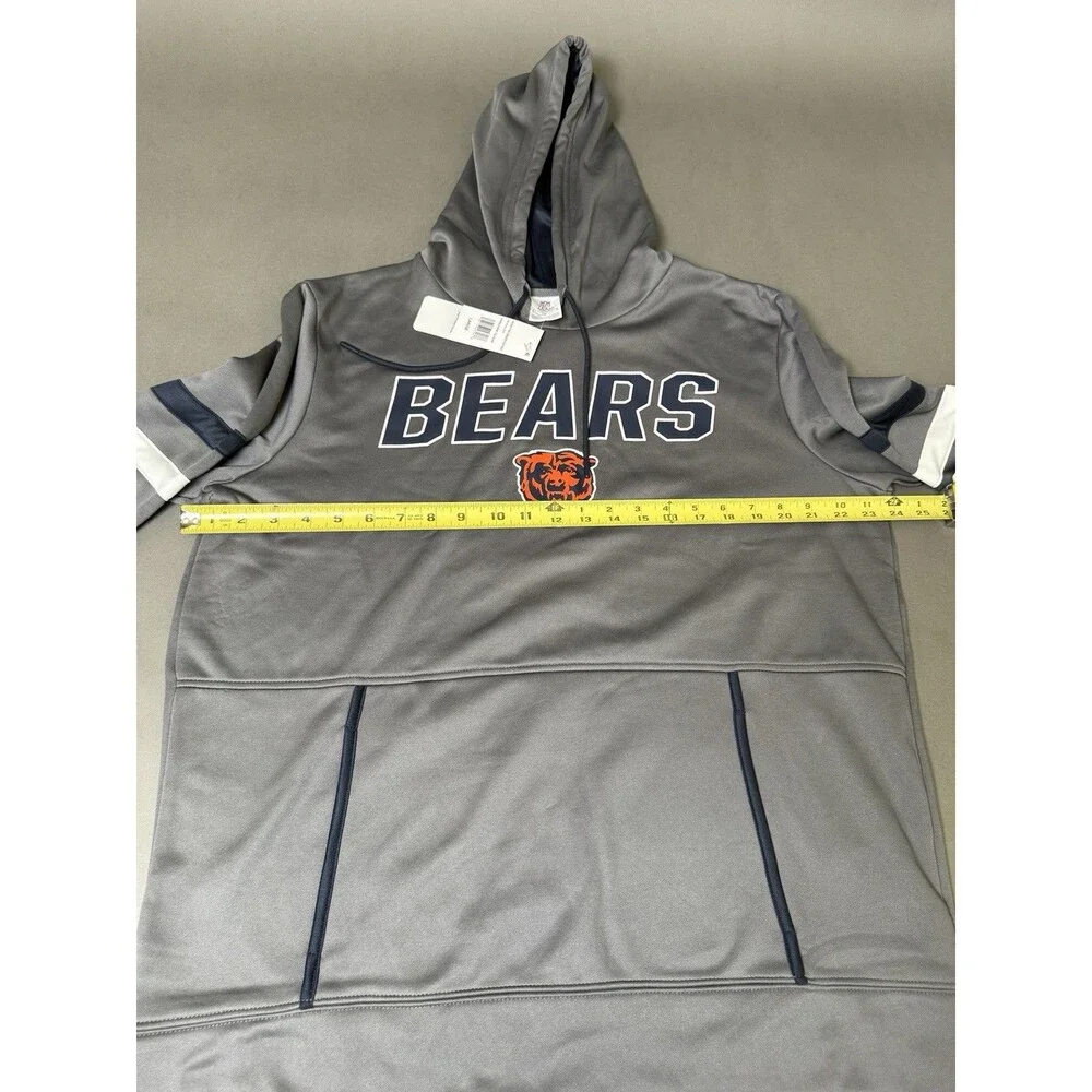 NFL Team Apparel • Chicago Bears Hoodie Pullover Charcoal Gray Men’s Size L NWT
